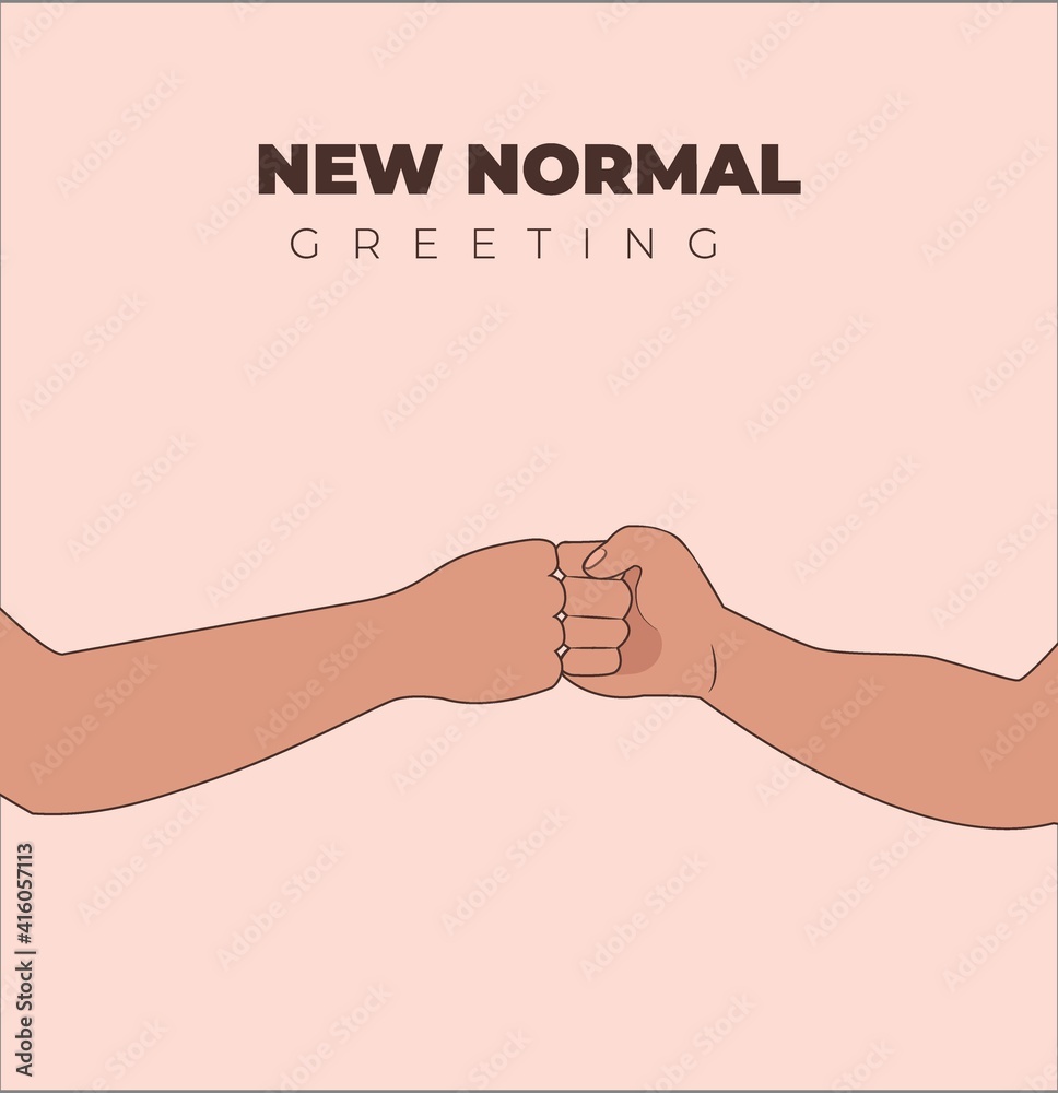 New greeting style. Greeting each other during COVID-19 epidemic. New novel greeting to avoid the spread of coronavirus. Two fists punching each other Vector illustration. Greeting with fist. together New greeting style. Greeting each other during COVID-19 epidemic. New novel greeting to avoid the spread of coronavirus. Two fists punching each other Vector illustration. Greeting with fist. together