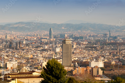 Wallpaper Mural View of Barcelona from Mirador del Alcade, Barcelona, Catalunya (Catalonia) (Cataluna), Spain, Europe Torontodigital.ca