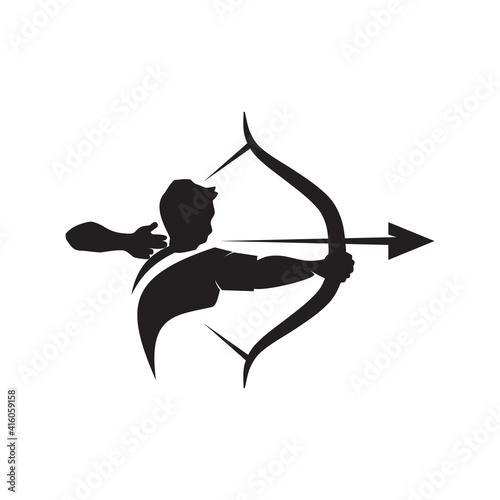 Archer man logo design template