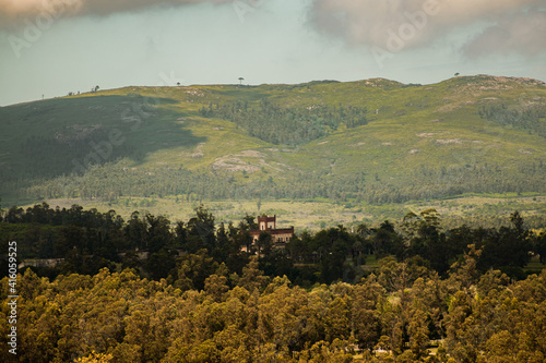 small castle landscape in the mountains