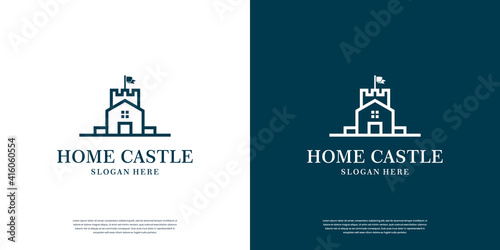 castle home logo design inspiration