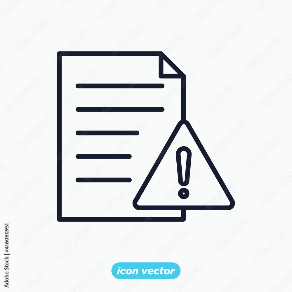 document warning icon. Exclamation mark. Warning Information sign symbol template for graphic and web design collection logo vector illustration document warning icon. Exclamation mark. Warning Information sign symbol template for graphic and web design collection logo vector illustration