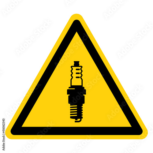 Spark plug Symbol Sign, Vector Illustration, Isolate On White Background Label. EPS10