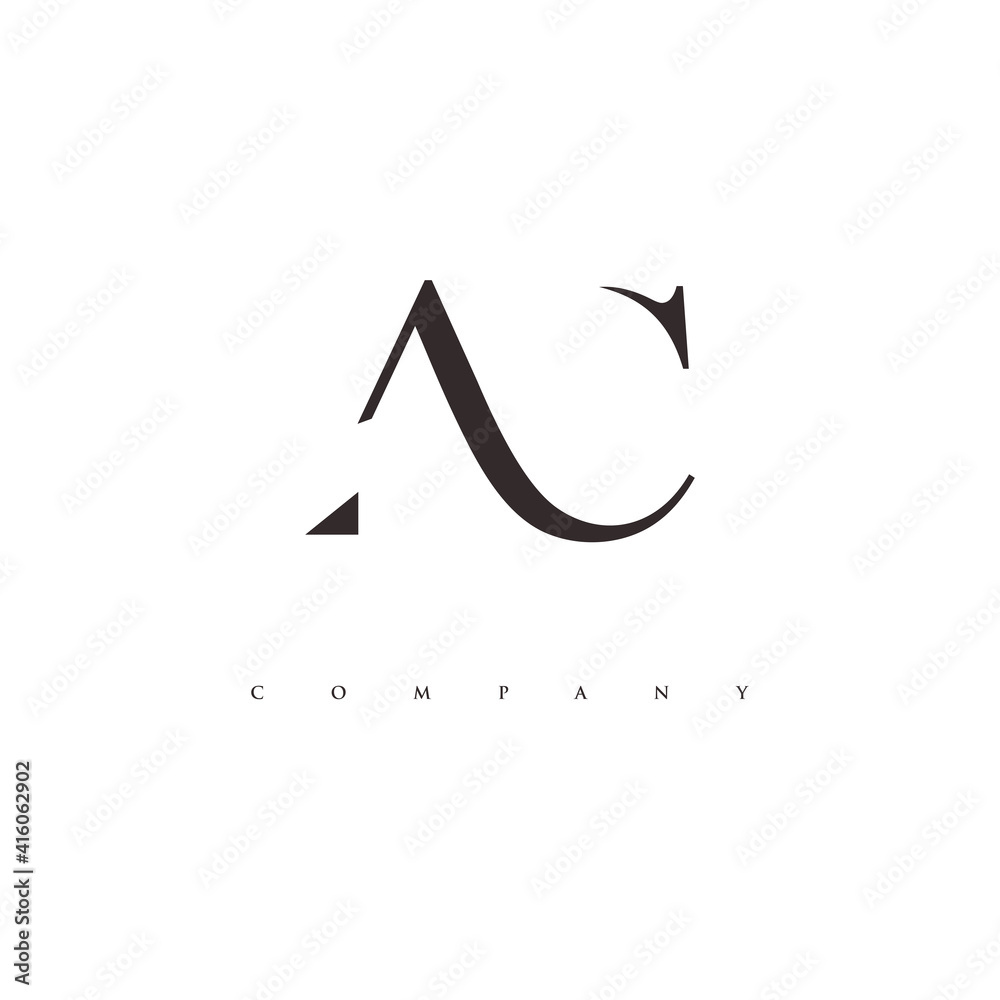 monogram AC logo design vector Stock Vector Adobe Stock