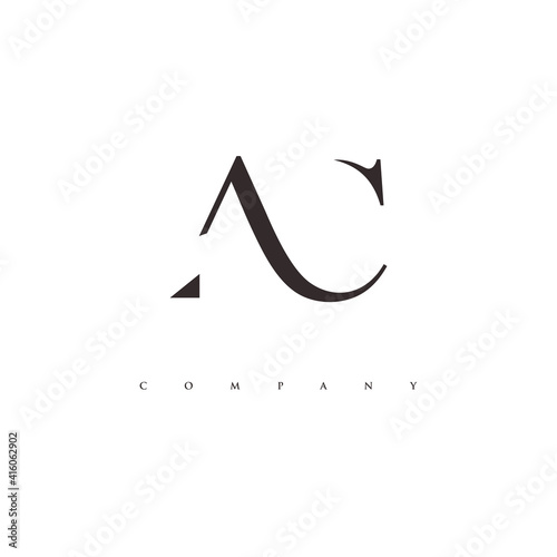 monogram AC logo design vector
