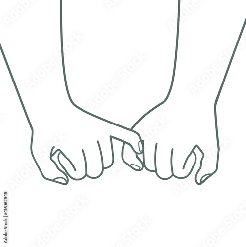 Hand Holding to Pinky promise sign  vector