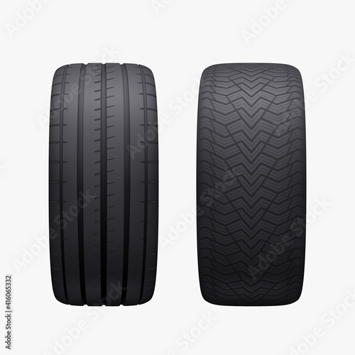 new pair of different season car tires