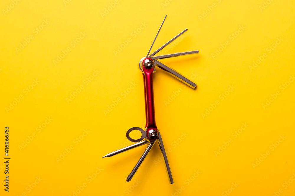 Hex wrench set. Isolated over white background. A set of wrenches. Repair services Hex wrench set. Isolated over white background. A set of wrenches. Repair services