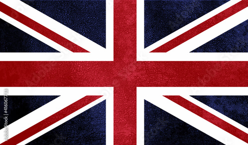 Vintage United Kingdom flag with grunge texture