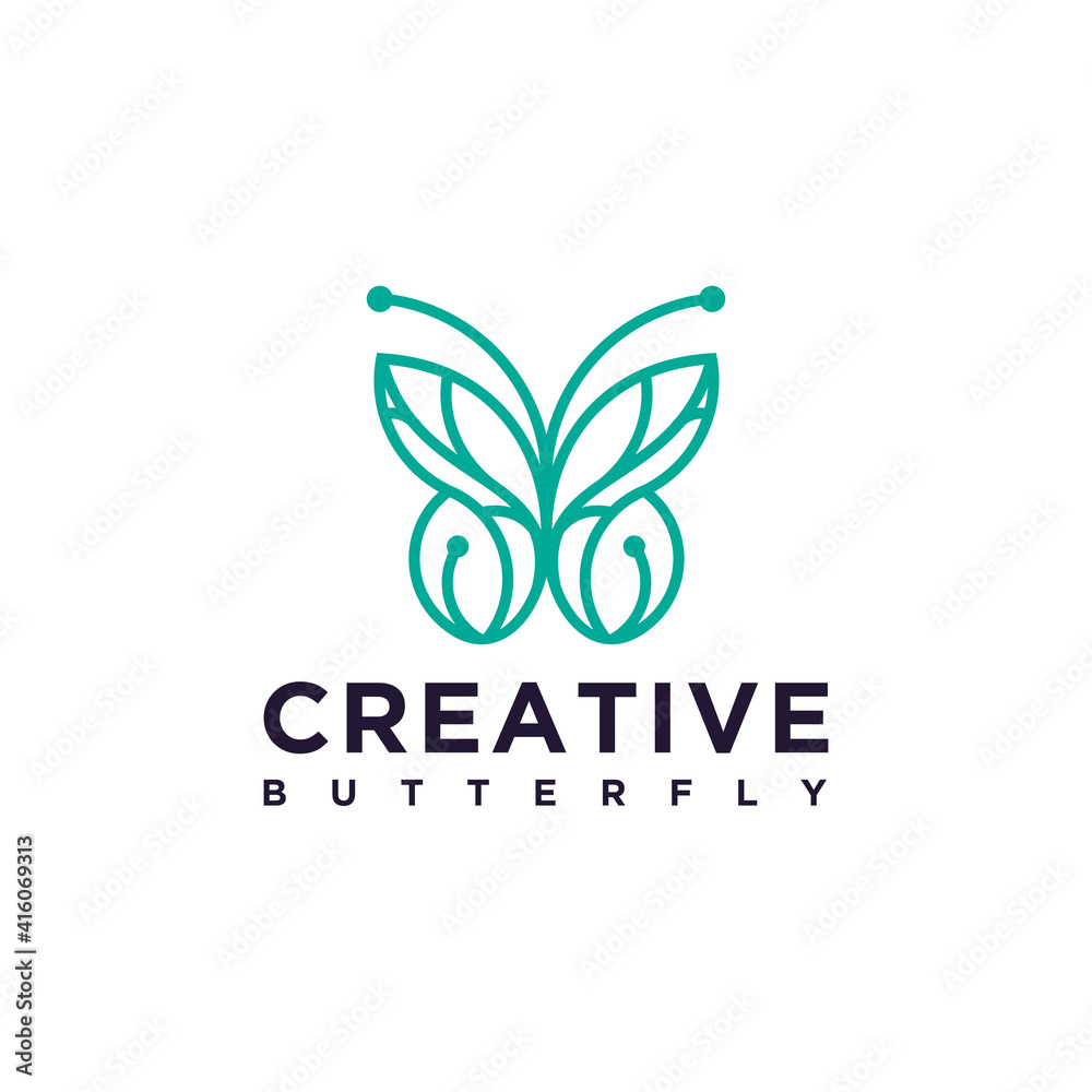 creative Butterfly Wings Logo Design vector 