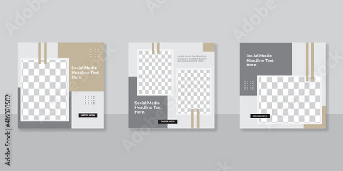 Modern promotion square web banner for social media mobile apps. Elegant sale and discount promo backgrounds for digital marketing