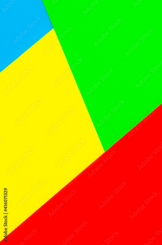 Bright background. Multi-colored red yellow blue green graphic background. View from above Bright background. Multi-colored red yellow blue green graphic background. View from above