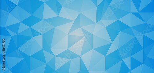 Abstract background from blue polygon and triangle. Vector illustration