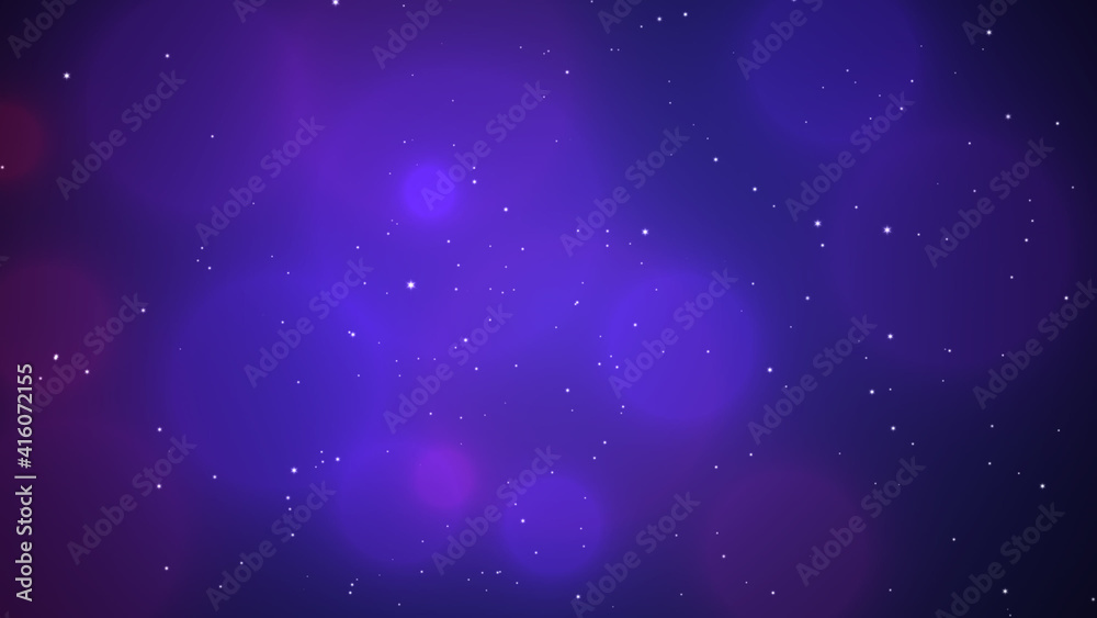 Obraz premium Illustration Of Colorful Circles Bokeh and stars Background