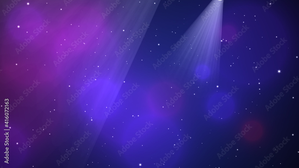 Illustration Of Colorful Circles Bokeh and stars Background
