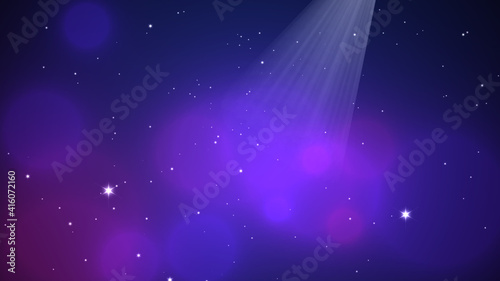 Illustration Of Colorful Circles Bokeh and stars Background