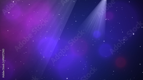 Illustration Of Colorful Circles Bokeh and stars Background