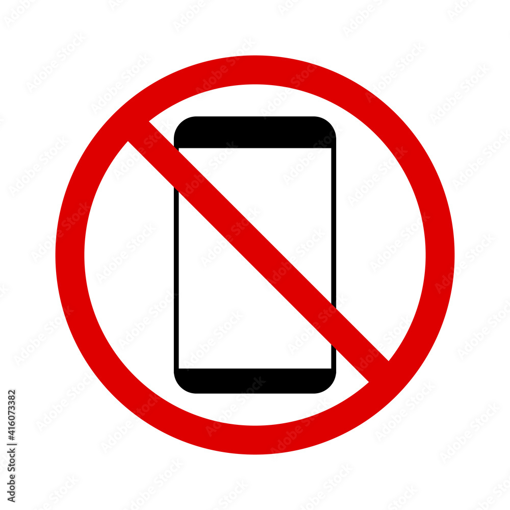 No smartphone simple icon isolated on a white background. Vector Illustration No smartphone simple icon isolated on a white background. Vector Illustration