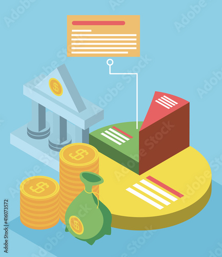 tax diagram isometric