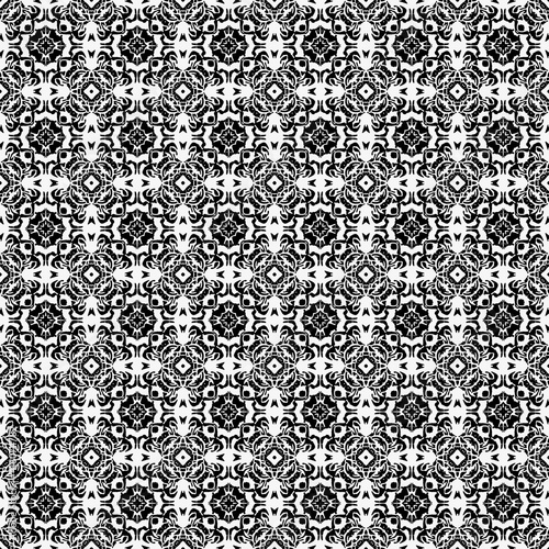 Black and white seamless ethnic pattern 9a