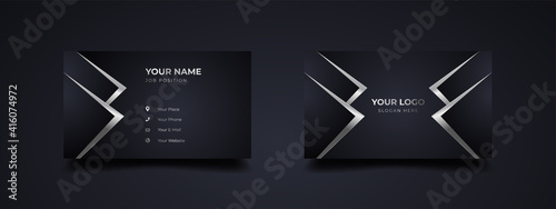 Modern luxury business card print template design. Inspiration from the abstract. Contact card for company. Two sided golden design . Vector illustration ready to print.