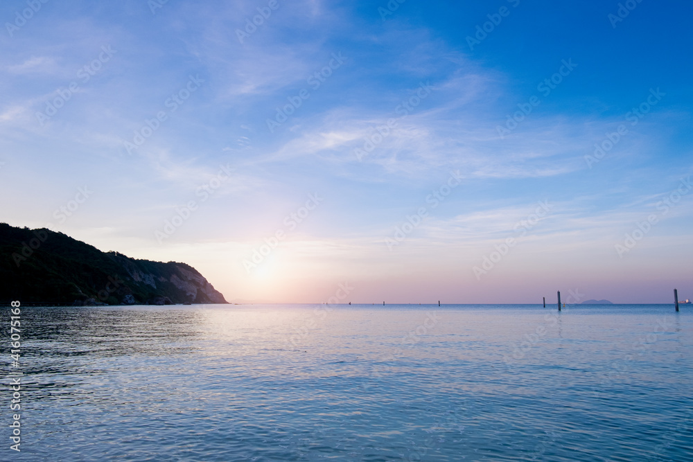 Photo of beautiful sea beach during sunset