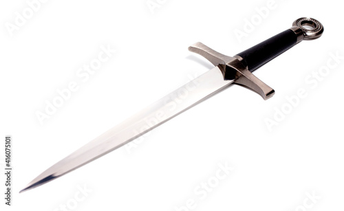 A Medieval Sword Isolated on a White Background