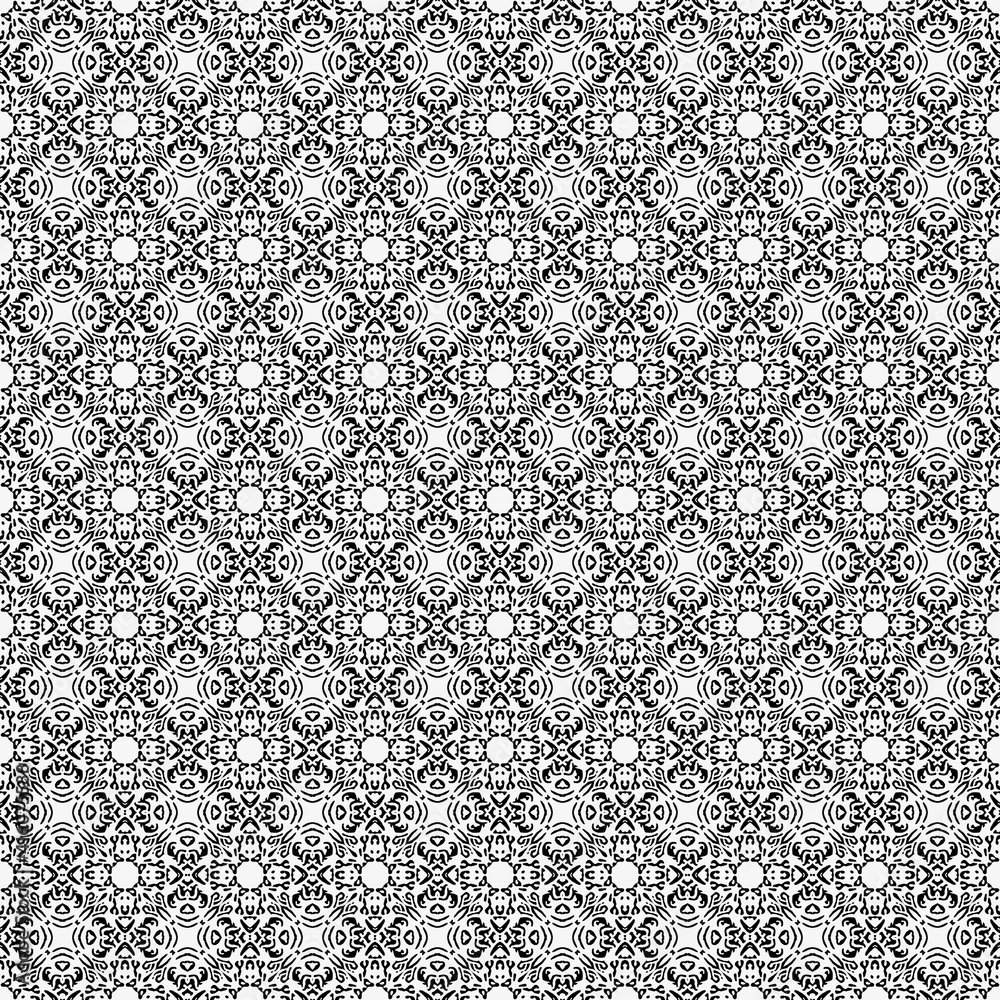 Black and white seamless ethnic pattern 10