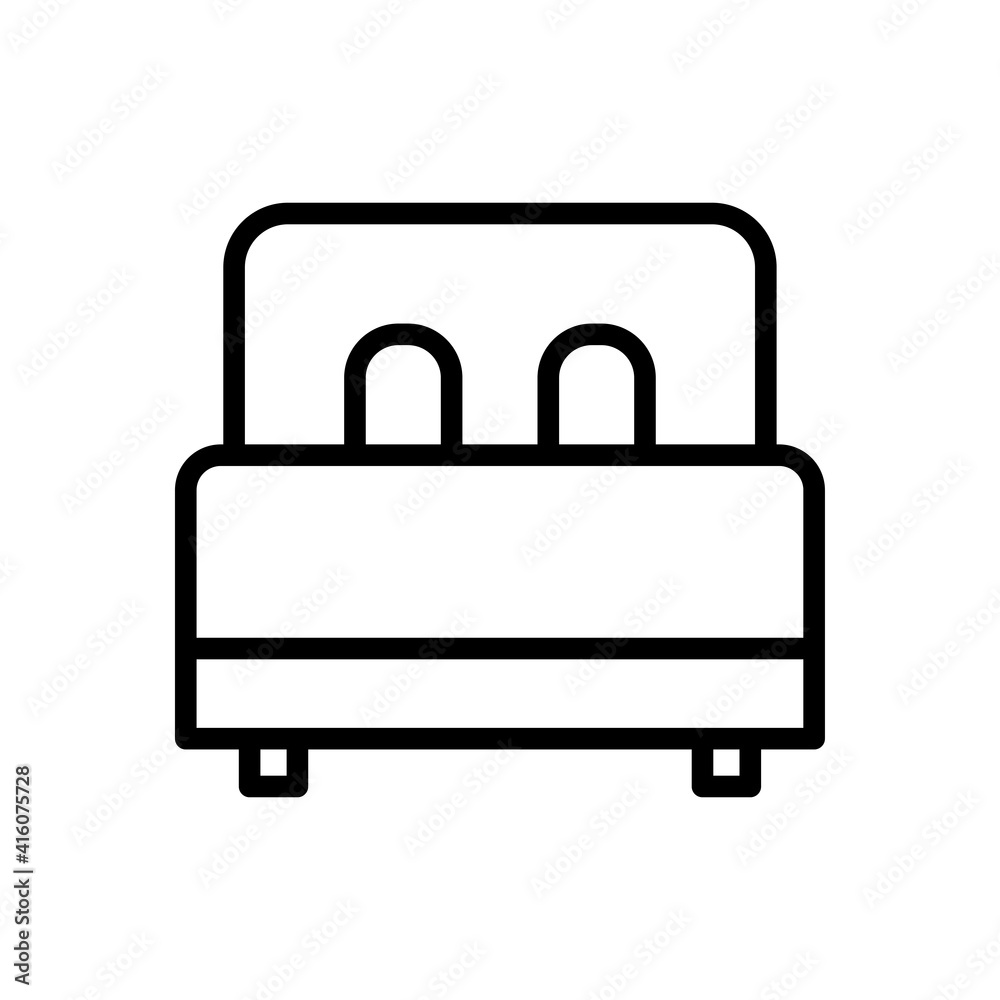 bed icon line style vector for your web design bed icon line style vector for your web design