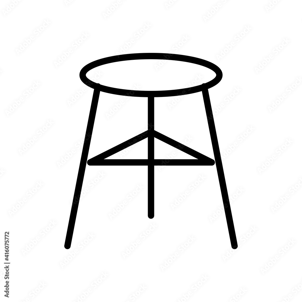 bar stool icon line style vector for your web design bar stool icon line style vector for your web design