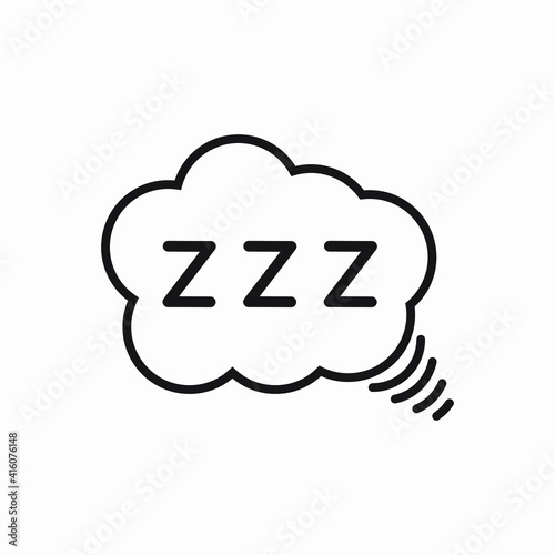 Zzz sleep icon vector illustration isplated on white background.
