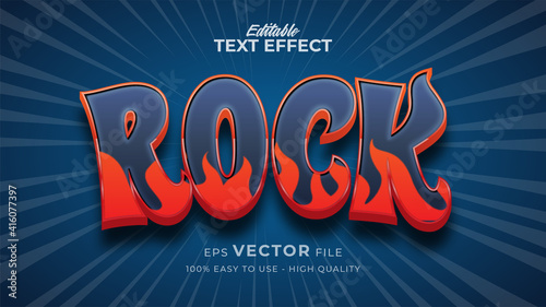 rock music editable text effect