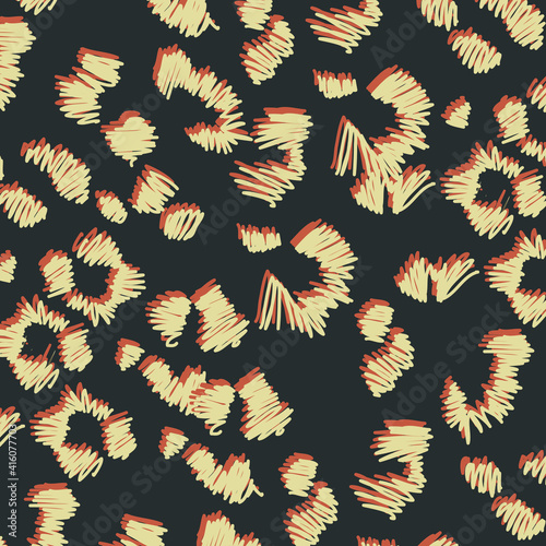 Wallpaper Mural Abstract animal skin leopard seamless pattern design. Jaguar, leopard, cheetah, panther fur. Seamless camouflage background for fabric, textile, design, cover, wrapping. Torontodigital.ca