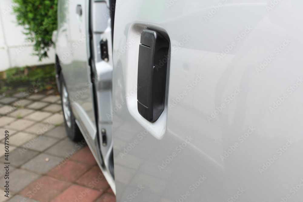 black car door handle on the sliding door black car door handle on the sliding door