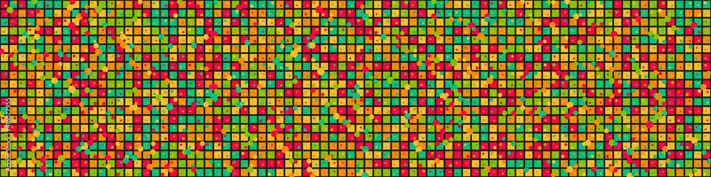 Fototapeta premium Abstract Geometric Pattern generative computational art illustration