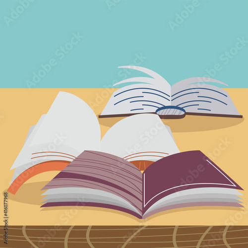 open books table