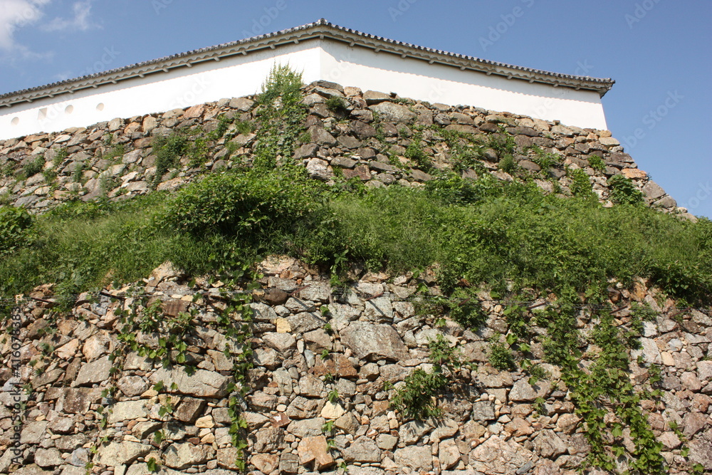 Fortress (Stone wall) at Himeji Castle (Himejijo) in Hyogo prefecture, Japan - 姫路城 城壁 兵庫県 姫路市 日本 Fortress (Stone wall) at Himeji Castle (Himejijo) in Hyogo prefecture, Japan - 姫路城 城壁 兵庫県 姫路市 日本