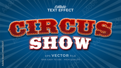 circus show editable text effect