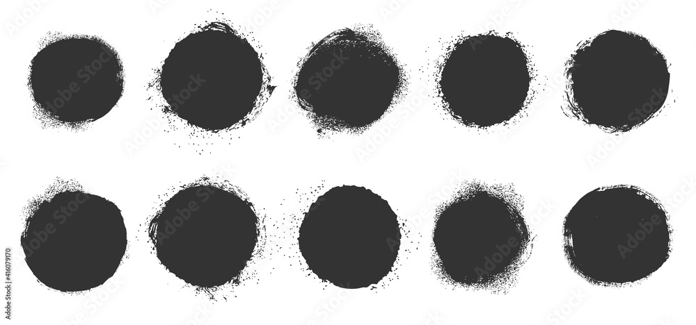 Vector grunge elements. Set of grungy hand drawn backgrounds, frames isolated on white. Chinese, Japanese, Korean ink brush strokes. Vector Vector grunge elements. Set of grungy hand drawn backgrounds, frames isolated on white. Chinese, Japanese, Korean ink brush strokes. Vector