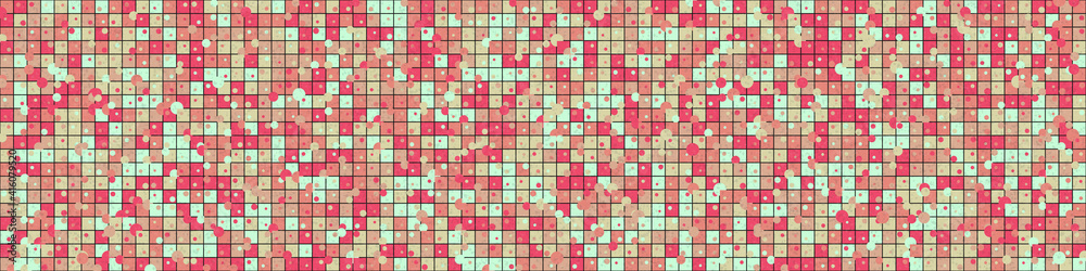 Fototapeta premium Abstract Geometric Pattern generative computational art illustration