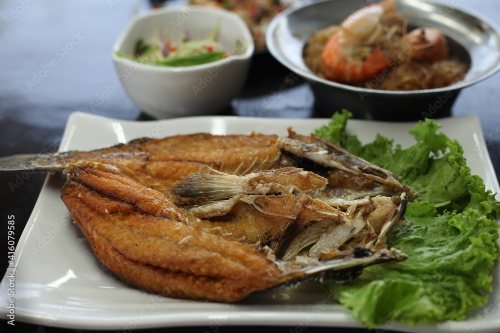 Fried Sea Bass with Fish Sauce