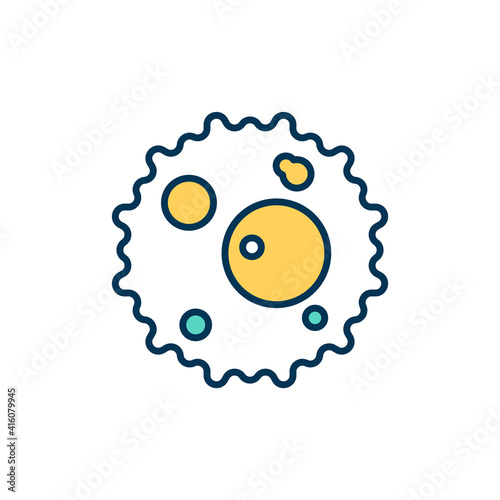 Viral infections in houseplants RGB color icon. Microscopic living organisms. Indoor plants diseases under microscope. Dealing with insect and mite pests. Plant pathogens. Isolated vector illustration