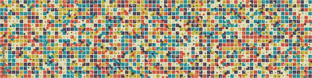 Fototapeta premium Abstract Geometric Pattern generative computational art illustration