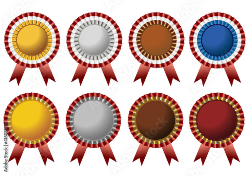 Award ribbon illustration frame set