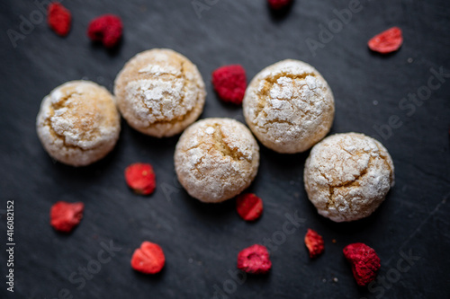 tasty coconut low sugar crincle cookies bisquits cakes  photo