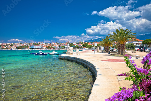 Town of Novalja waterfront and turquoise sea view © xbrchx
