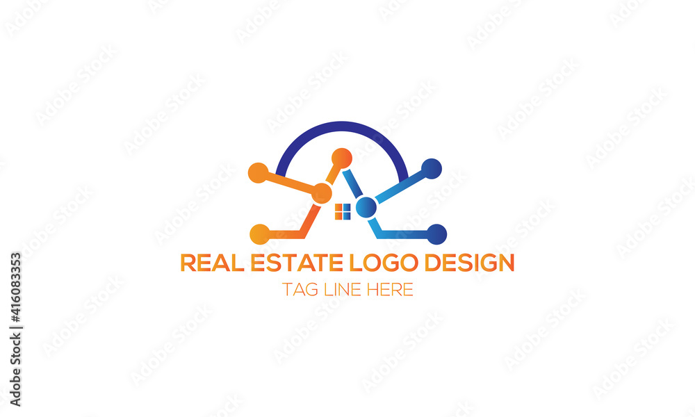 technology real estate logo design . technology real estate logo design .