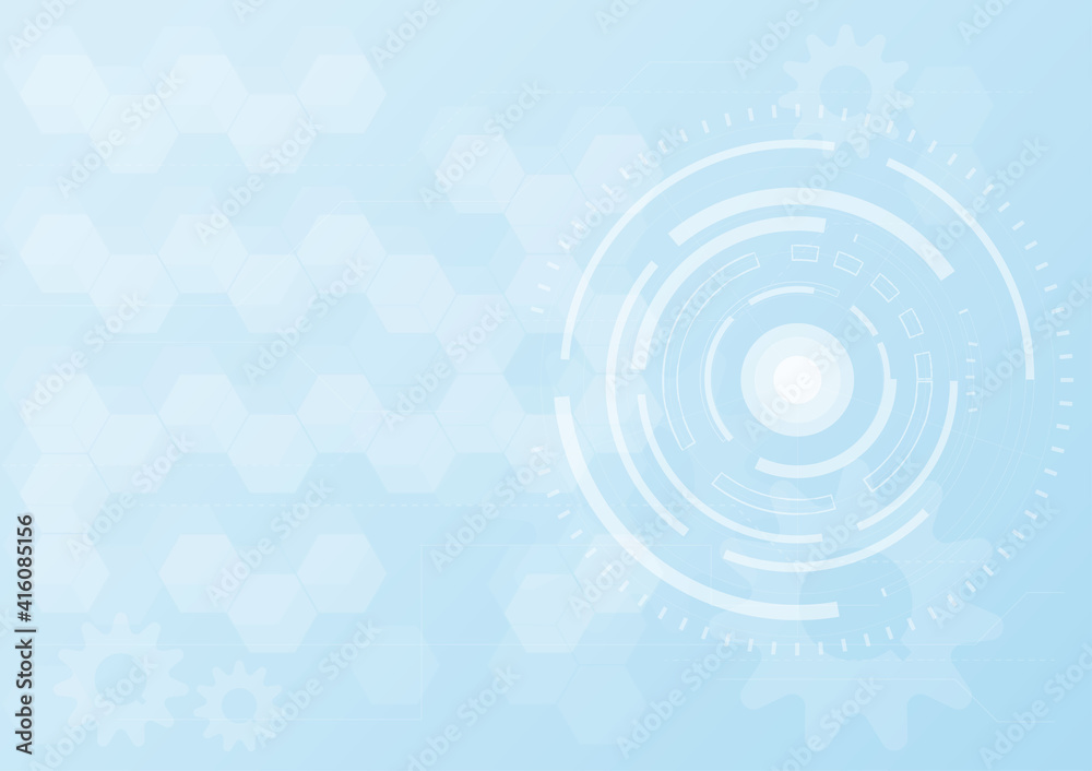 circle and hexagonal technology abstract background innovation concept vector background and blue light with some elements of this image