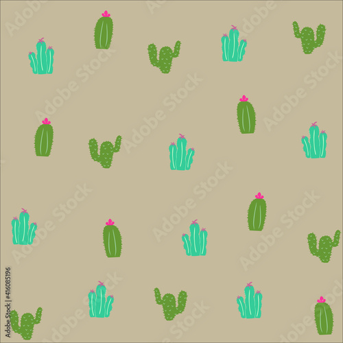 many cactus desert for background