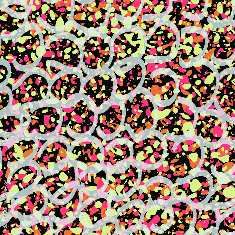 Fototapeta premium Abstract animal skin leopard seamless pattern design. Jaguar, leopard, cheetah, panther fur. Seamless camouflage background for fabric, textile, design, cover, wrapping.